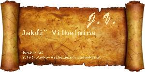 Jakó Vilhelmina névjegykártya
